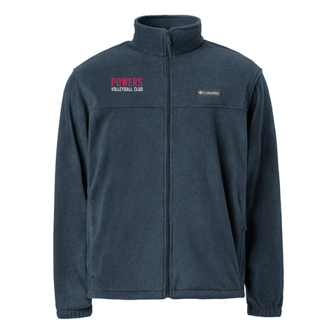 24 Powers Embroidered Navy Unisex Columbia fleece jacket