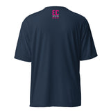 EC Excellence Attitude Pink/White on Navy Unisex performance crew neck t-shirt