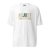 EC adJUst Green/Gold on White Unisex performance crew neck t-shirt