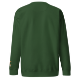 EC adJUst Gold/White on Green Embroidered Unisex Premium Sweatshirt