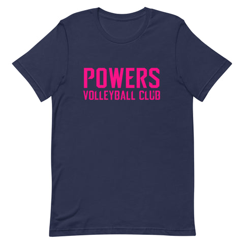 24 Powers pink on Navy Unisex t-shirt
