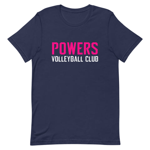 24 Powers pink/white on Navy Unisex t-shirt