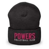 The Original POWERS VOLLEYBALL CLUB Embroidered Cuffed Beanie.