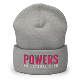 The Original POWERS VOLLEYBALL CLUB Embroidered Cuffed Beanie.