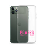 Pink POWERS VOLLEYBALL CLUB iPhone Case.