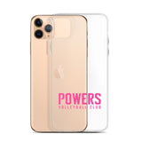 Pink POWERS VOLLEYBALL CLUB iPhone Case.