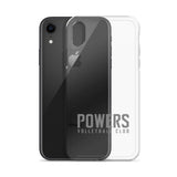 Gray POWERS VOLLEYBALL CLUB iPhone Clear Case.