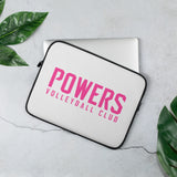Pink POWERS VOLLEYBALL CLUB Laptop Sleeve.