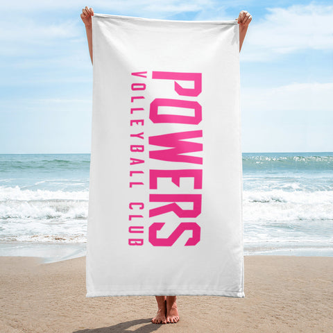 Pink POWERS VOLLEYBALL CLUB Towel.
