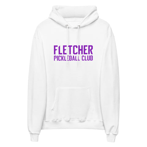 FHS Pickleball Club Unisex fleece hoodie Purple on White