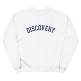 DISCOVERY "Collegiate" Adult Unisex fleece sweatshirt - Navy Print on Light Steel or White