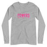 Pink POWERS VOLLEYBALL CLUB Unisex Long Sleeve Tee.