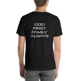 Prosperitas God First, Family Always Unisex t-shirt