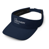 The Discovery School Adult Visor - White Embroidery on Navy