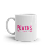 POWERS VOLLEYBALL CLUB White glossy mug