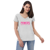 POWERS VOLLEYBALL CLUB Women’s recycled v-neck t-shirt Pink